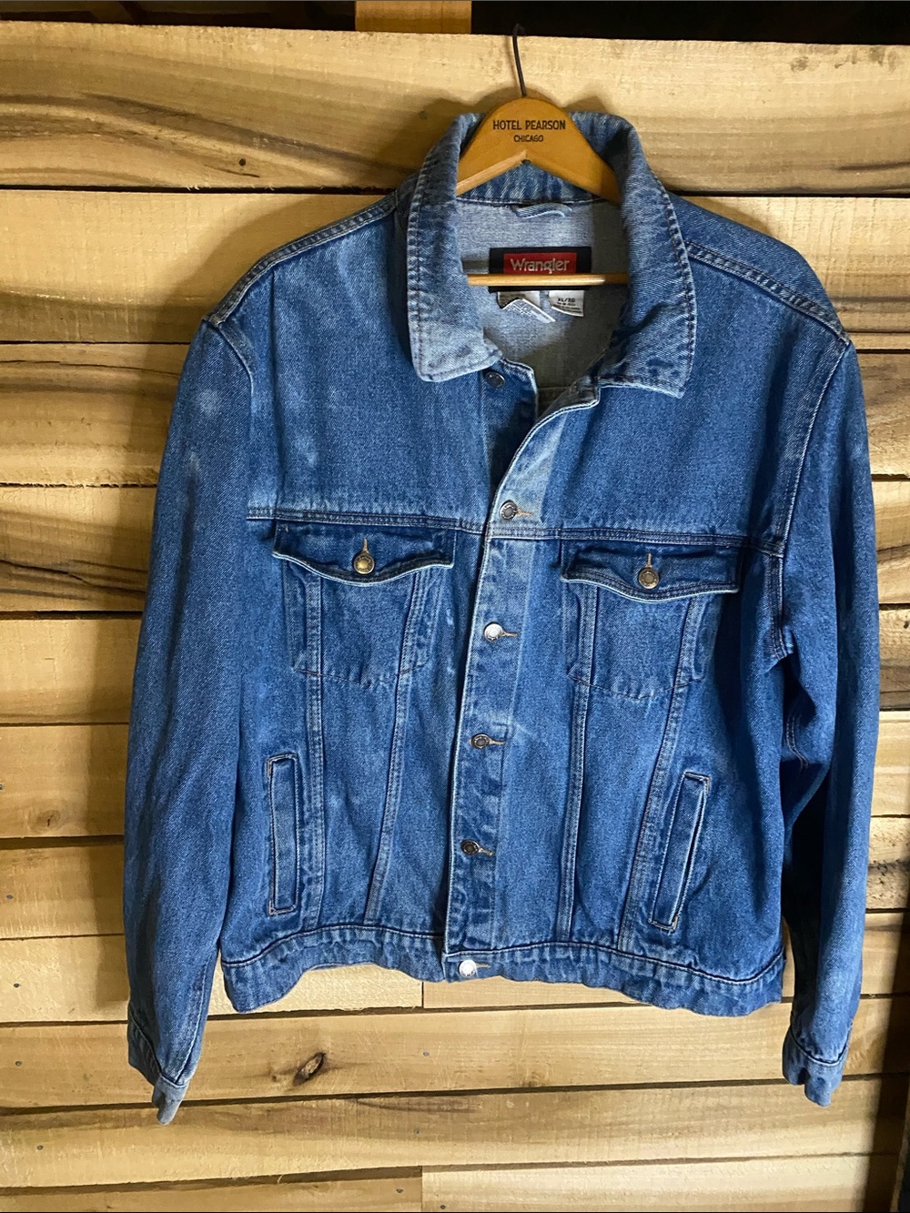 Wrangler Hero blue denim trucker jacket size XL
